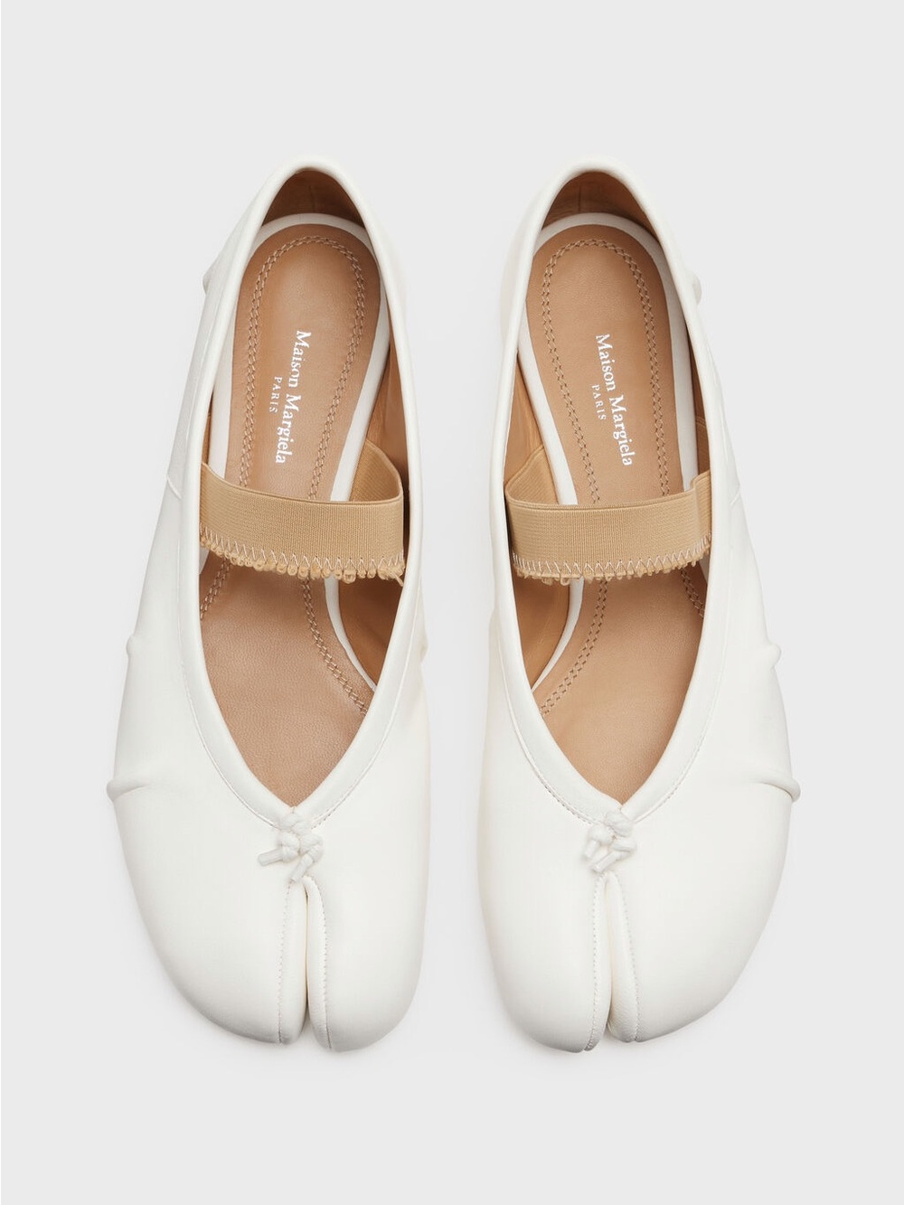 NEW Maison margiela Tabi Split-Toe Leather Ballerina Flats 37